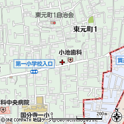 東京都国分寺市東元町1丁目30-20周辺の地図