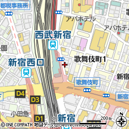 牛かつあおな 西武新宿駅前店周辺の地図