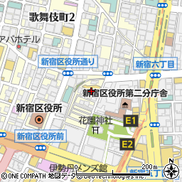 東京都新宿区歌舞伎町1丁目1-2周辺の地図