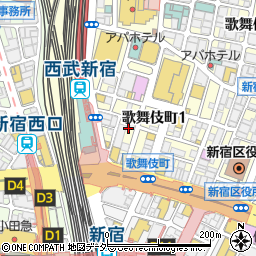 焼き鳥 海鮮居酒屋 浪花新宿本店周辺の地図