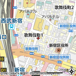 磯丸水産 歌舞伎町セントラルロード店周辺の地図