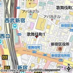 カフェ イタリアン ミエーレ 新宿周辺の地図