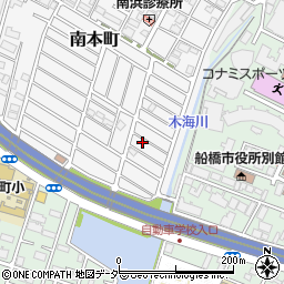 千葉県船橋市南本町41-18周辺の地図