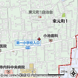 東京都国分寺市東元町1丁目30-8周辺の地図
