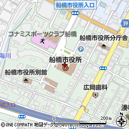 千葉銀行船橋市役所出張所 ＡＴＭ周辺の地図
