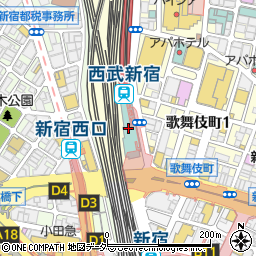 西武新宿ＰｅＰｅ周辺の地図