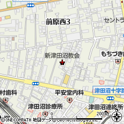 日本キリスト教団新津田沼教会周辺の地図