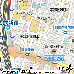 お座敷旬彩美食 夢吉 新宿店周辺の地図