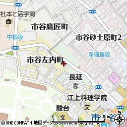 リパーク市谷左内町駐車場周辺の地図