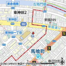 東神田１丁目パーキングメーター６周辺の地図