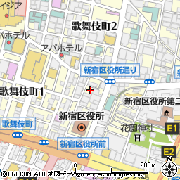 まるまさ新宿歌舞伎町レッドのれん街店周辺の地図
