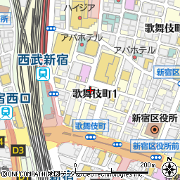 焼き鳥＆手巻き寿司食べ放題 個室居酒屋 トロ一 新宿本店周辺の地図