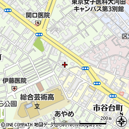東京都新宿区余丁町1周辺の地図
