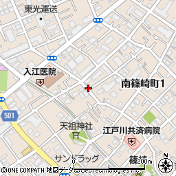 東京都江戸川区南篠崎町周辺の地図