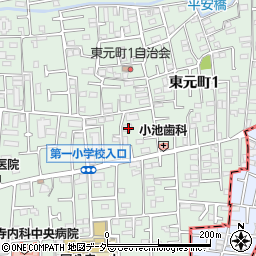 東京都国分寺市東元町1丁目30-4周辺の地図