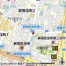 ニコバー 新宿店周辺の地図