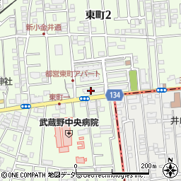 東京都小金井市東町2丁目6周辺の地図