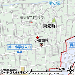 東京都国分寺市東元町1丁目30-16周辺の地図