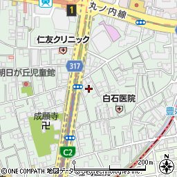 東京都中野区本町1丁目24周辺の地図