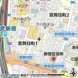 パーティールーム新宿 o’bo周辺の地図