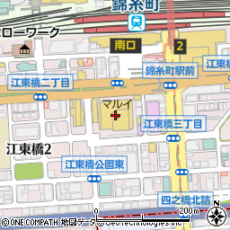 丸井錦糸町店地下２階駐車場周辺の地図