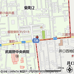都営小金井東町二丁目アパート３周辺の地図