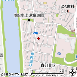 東京都江戸川区春江町3丁目30-2周辺の地図