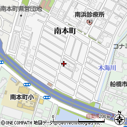 千葉県船橋市南本町34-16周辺の地図