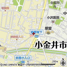 東京都小金井市前原町3丁目18-2周辺の地図