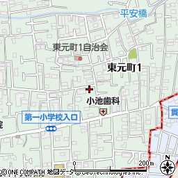 東京都国分寺市東元町1丁目30-14周辺の地図