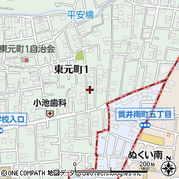 東京都国分寺市東元町1丁目17-5周辺の地図