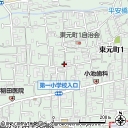 東京都国分寺市東元町1丁目35-1周辺の地図