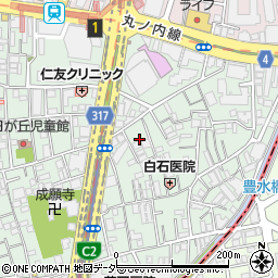 東京都中野区本町1丁目26周辺の地図