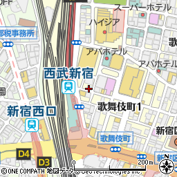ファミリーマート歌舞伎町店周辺の地図