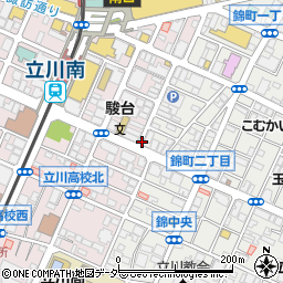 香港料理華縁 立川店周辺の地図