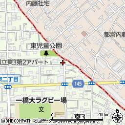 東京都国立市東3丁目3-41周辺の地図