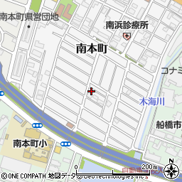 千葉県船橋市南本町34-18周辺の地図