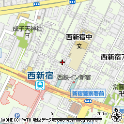 コインパーク西新宿８丁目第２駐車場周辺の地図