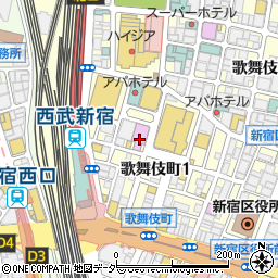 シュラスコビアガーデン アミーゴ 新宿店周辺の地図