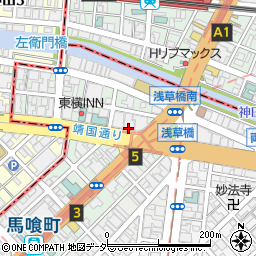 東京都中央区日本橋馬喰町周辺の地図