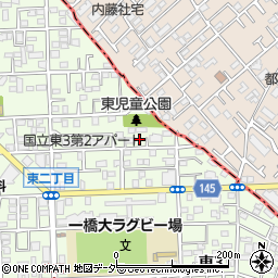 東京都国立市東3丁目3-37周辺の地図
