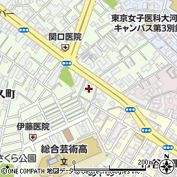 東京都新宿区余丁町3周辺の地図