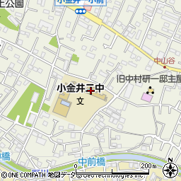 小金井市立　小金井第二中学校・６組周辺の地図