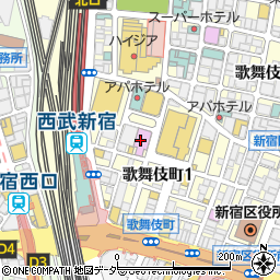 海底撈火鍋 新宿店周辺の地図