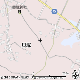 千葉県匝瑳市貝塚周辺の地図