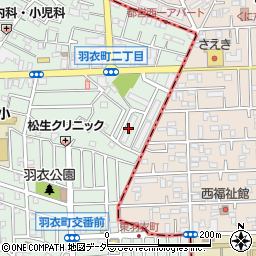公社立川羽衣町住宅１号棟周辺の地図