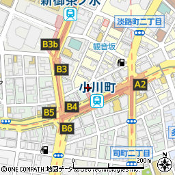 都営地下鉄東京都交通局　新宿線小川町駅周辺の地図
