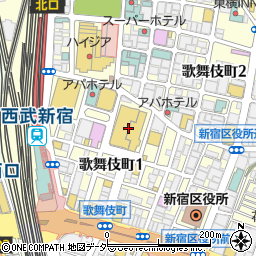 ホテルグレイスリー新宿周辺の地図