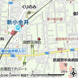 東京都小金井市東町2丁目12周辺の地図