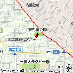 東京都国立市東3丁目3-7周辺の地図